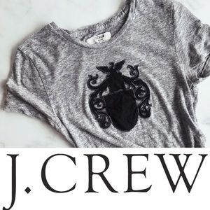 J. Crew Embroidered Crest Patch Tee